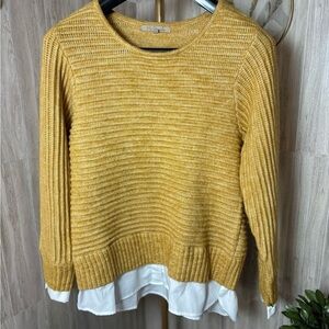 My Danielle Mustard Yellow Knit Sweater